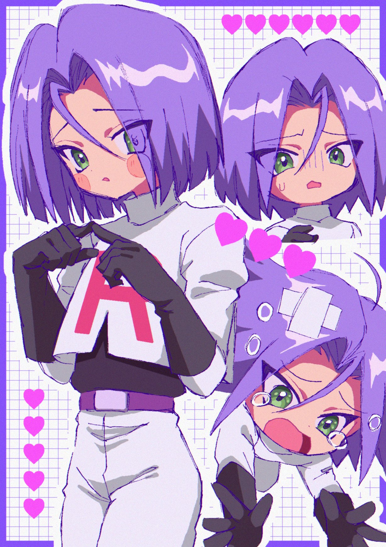 1boy, belt, black_footwear, black_gloves, blush, embarrassed, falling, gloves