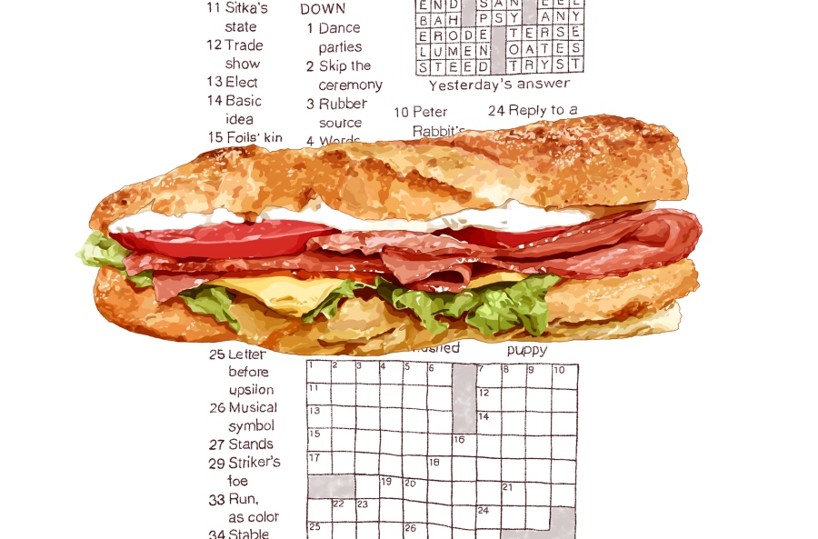 bread, crossword_puzzle, food, food_focus, lettuce, matsuyama_kojika, mayonnaise, meat