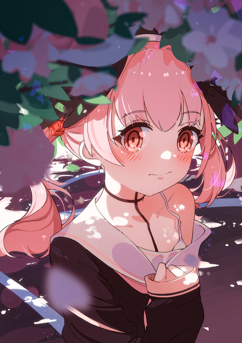 1girl, absurdres, bilibalakonglijiwa, black_shirt, black_wings, blue_archive, blurry, blush
