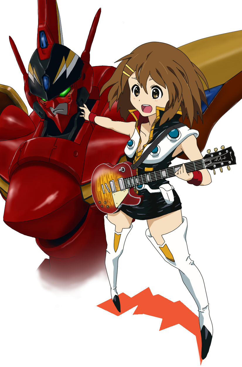 electric_guitar, fire_valkyrie, gibson, guitar, highres, hirasawa_yui, instrument, k-on!