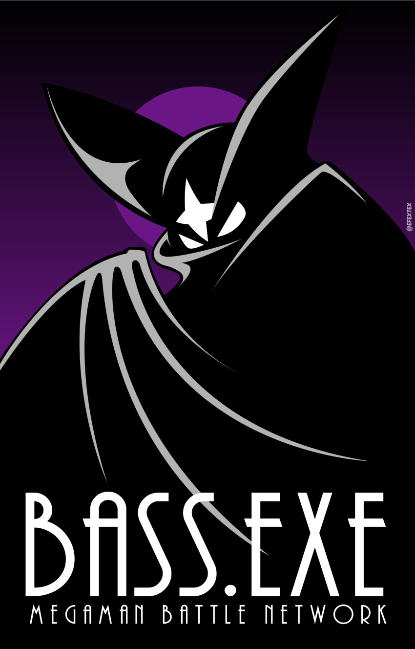 1boy, absurdres, bass.exe_(mega_man), batman:_the_animated_series, batman_(series), cloak, commentary, dc_comics