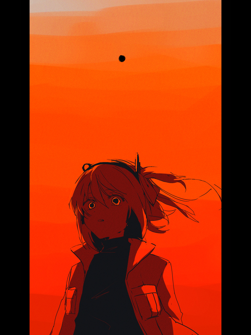 1girl, a.i._voice, absurdres, adachi_rei, black_circle, circle, hair_between_eyes, hair_ribbon