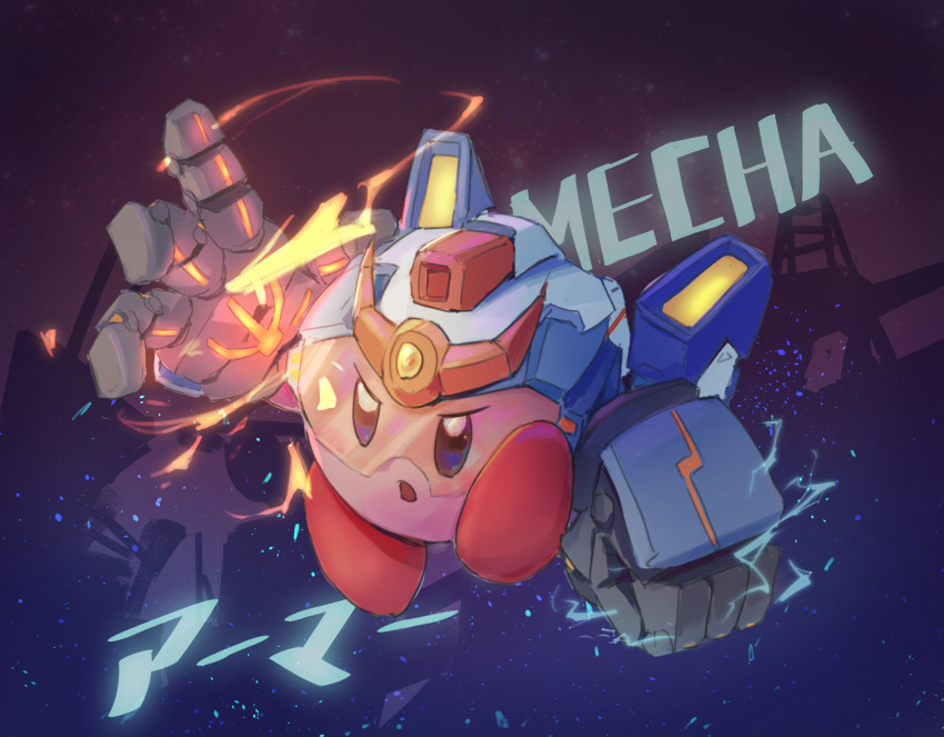 blush_stickers, colored_skin, copy_ability, electricity, fire, highres, jiao_(assppp655), kirby