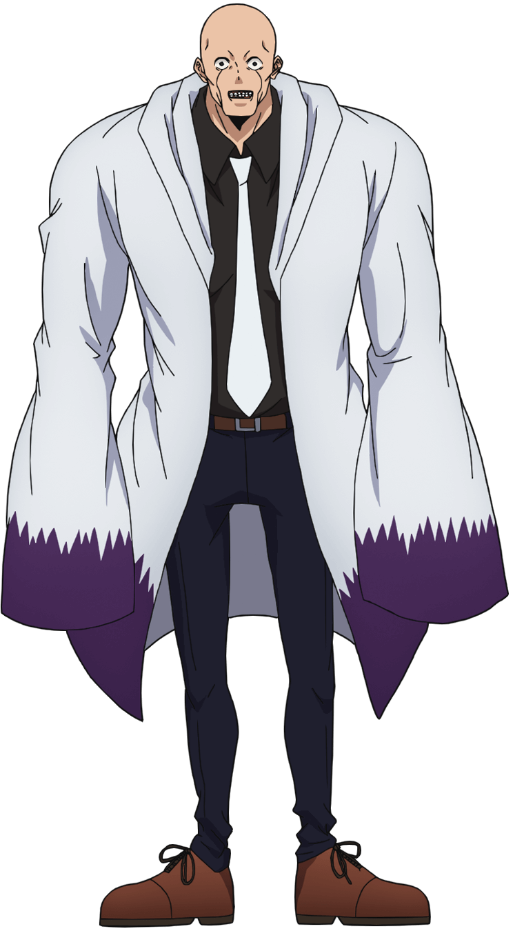 1boy, bald, belt, black_shirt, brown_footwear, collared_shirt, facial_mark, full_body