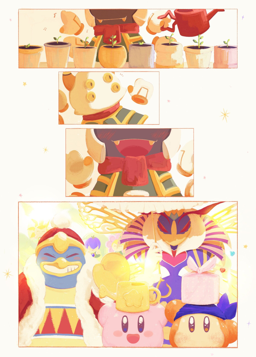 1girl, 93mai, absurdres, bandana, bandana_waddle_dee, blue_bandana, blush_stickers, cape