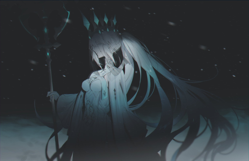 1girl, breasts, crown, dress, fate/grand_order, fate_(series), highres, holding