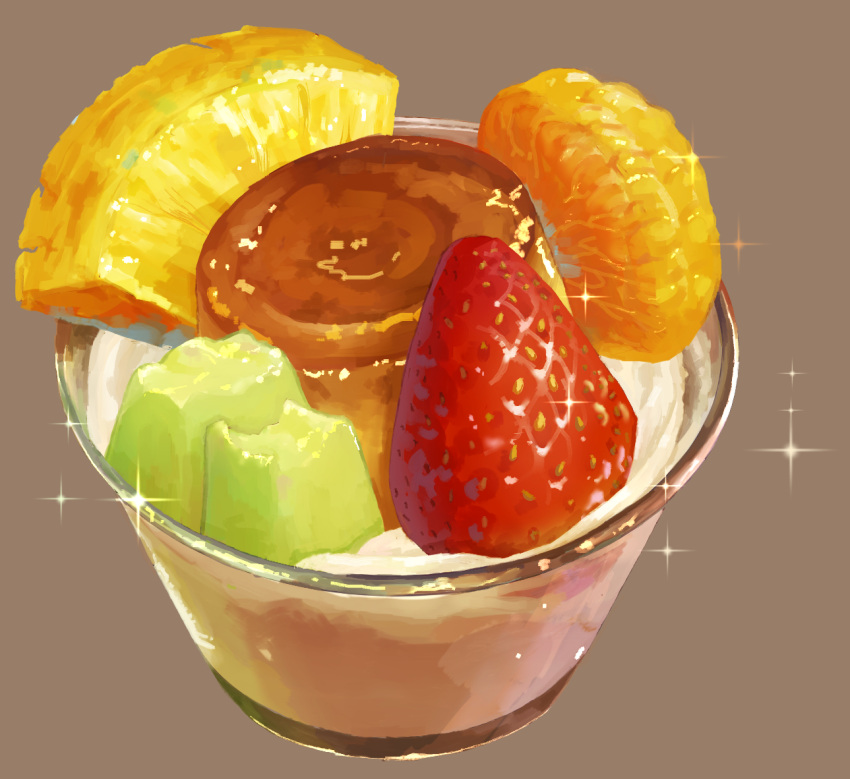 butayaro1, cup, food, food_focus, fruit, grey_background, melon, melon_slice