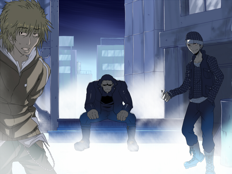 hamazura_shiage, hands_in_pockets, hattori_hanzou, komaba_ritoku, tada_tsuki, to_aru_majutsu_no_index