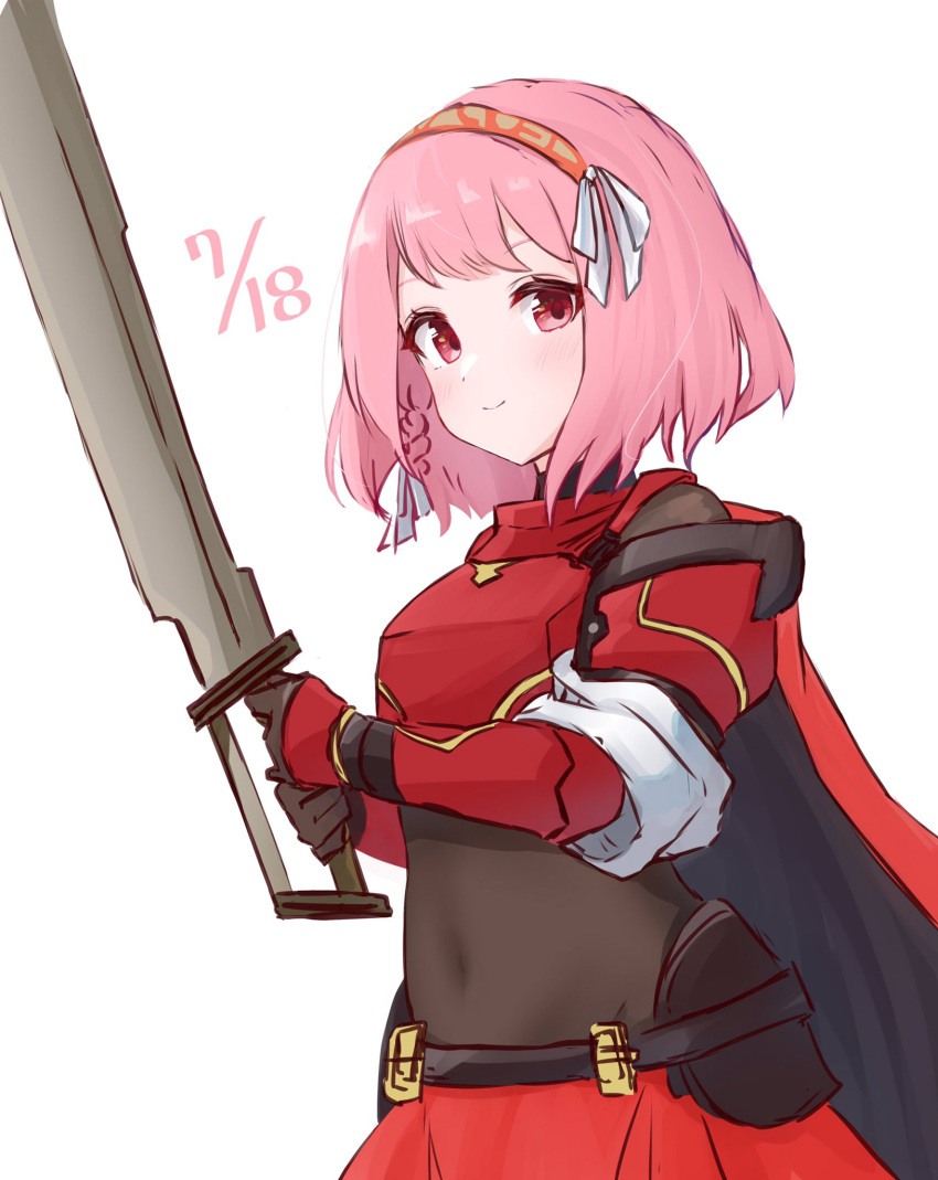 1girl, armor, braid, cape, dated, fire_emblem, fire_emblem_engage, grey_hairband