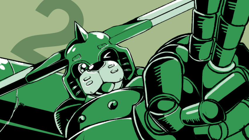 1boy, digimon, digimon_(creature), digimon_tamers, english_commentary, green_theme, head_wings, horns