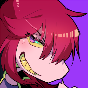 1girl, ahoge, black_coat, coat, colored_sclera, colored_skin, deltarune, from_side
