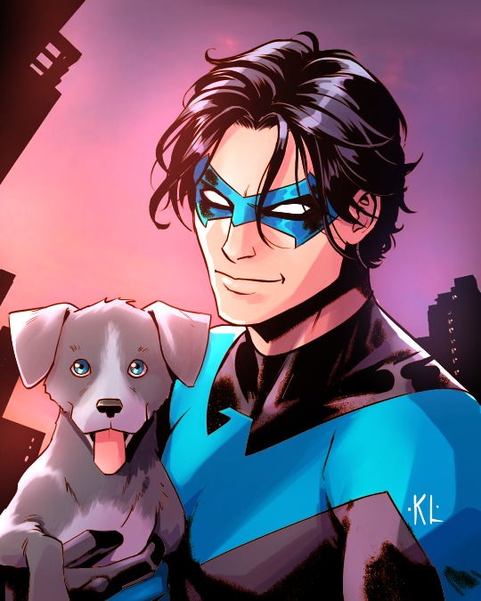 1boy, animal, batman_(series), black_bodysuit, black_hair, blue_bodysuit, blue_mask, bodysuit