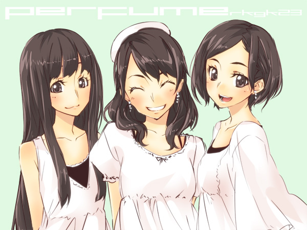 a~chan, beret, black_eyes, black_hair, closed_eyes, earrings, hat, jewelry