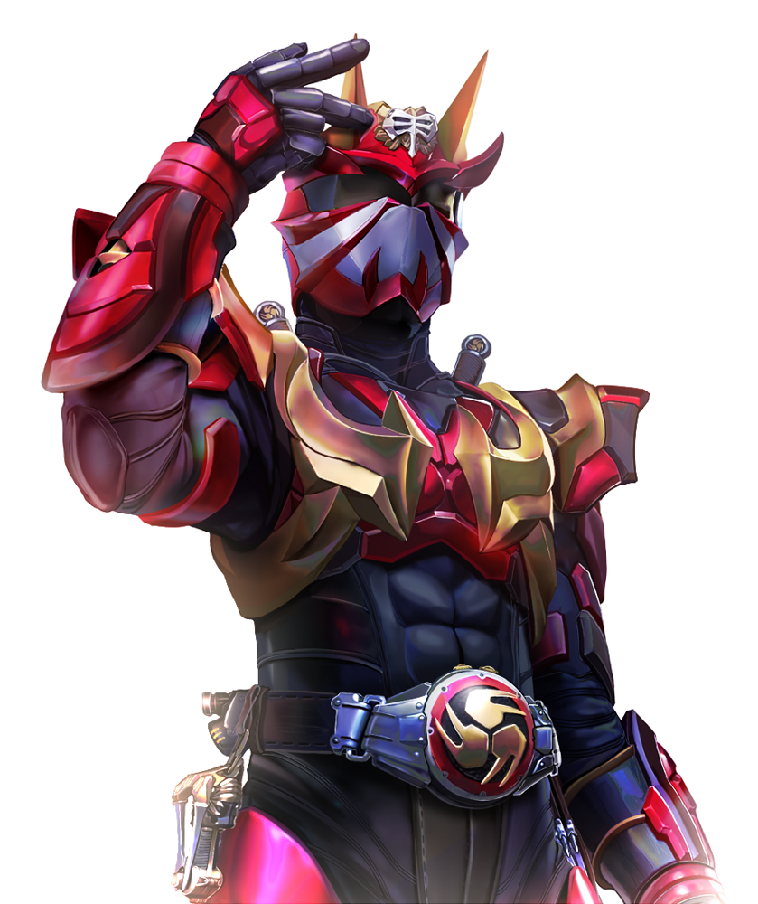 1boy, abs, antennae, armed_hibiki, armor, belt, black_bodysuit, black_eyes, bodysuit, full_armor, gloves, helmet, horns, kamen_rider, kamen_rider_hibiki, kamen_rider_hibiki_(series), male_focus, masukudo_(hamamoto_hikaru), red_armor, rider_belt, solo, tokusatsu, upper_body