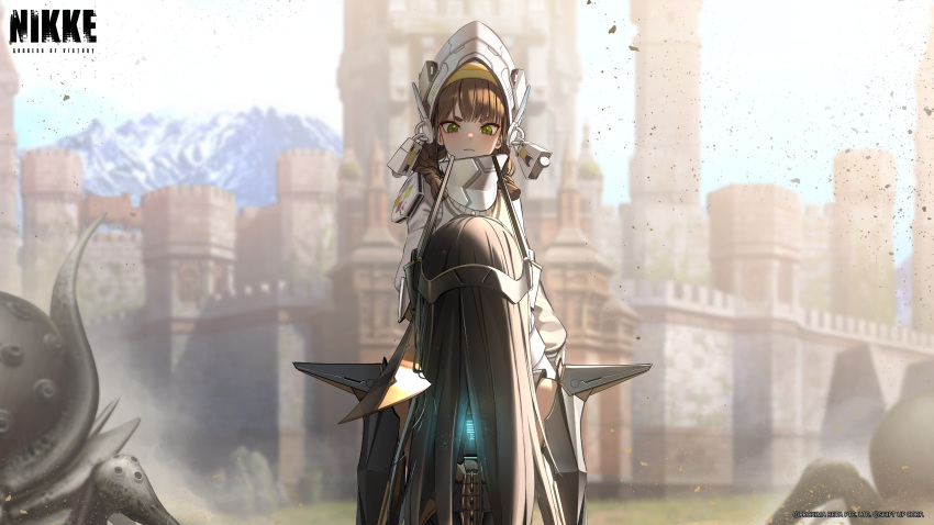 2girls, absurdres, armor, artist_request, bell, black_hair, black_leotard, blurry