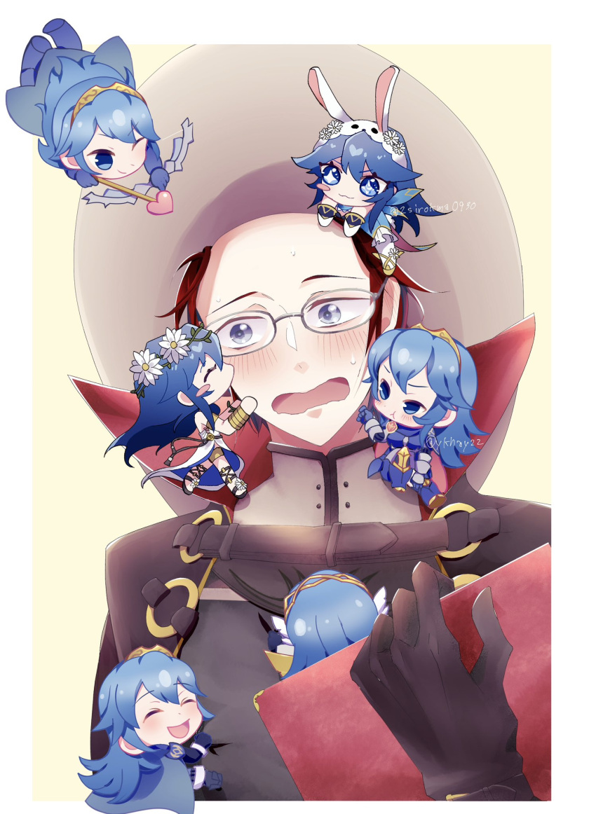 chibi, fire_emblem, fire_emblem_awakening, fire_emblem_heroes, grey_eyes, hat, high_collar, highres