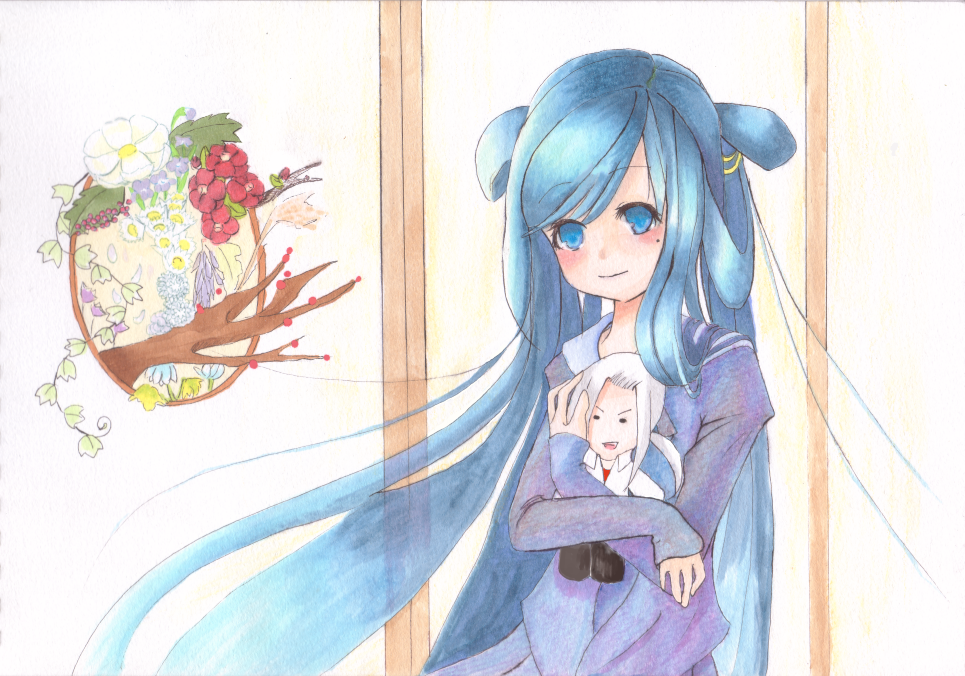 hug, mole, mozoro, ookami-san, ryuuguu_otohime, smile, stuffed_toy, urashima_tarou