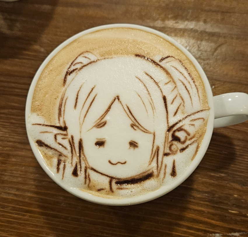 1girl, :3, =_=, closed_eyes, closed_mouth, coffee, commentary_request, cup
