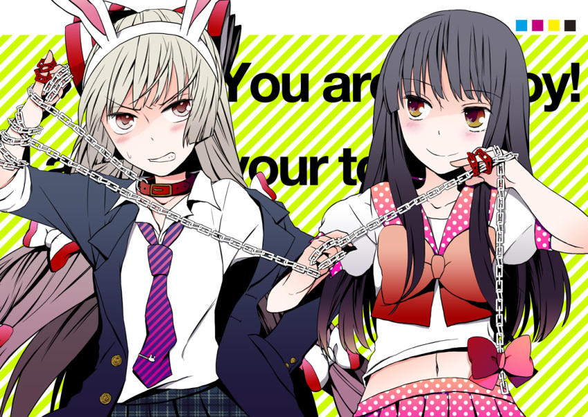cosplay, fujiwara_no_mokou, houraisan_kaguya, long_hair, reisen_udongein_inaba, reisen_udongein_inaba_(cosplay), satou_memeko, touhou