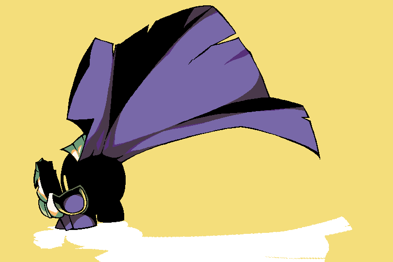 1boy, armor, baconpal, cape, holding, holding_mask, kirby's_adventure, kirby_(series)