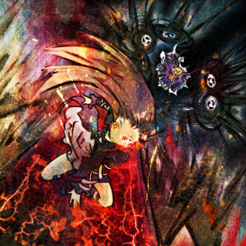 highres, hijiri_byakuren, horns, ibuki_suika, long_hair, multiple_girls, orange_eyes, touhou