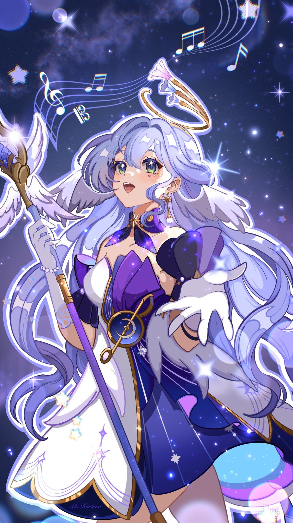 1girl, aki_hoshino, aqua_eyes, bare_shoulders, bead_bracelet, beads, bracelet, detached_sleeves