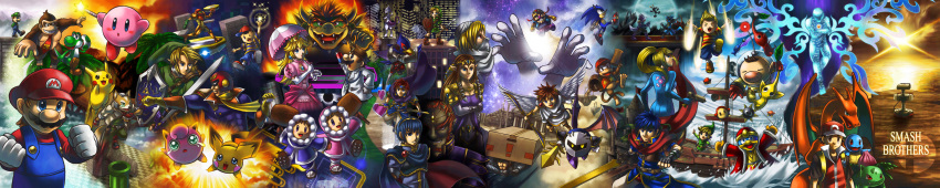 absolutely_everyone, alternate_costume, bowser, captain_falcon, charizard, crazy_hand, crossover, diddy_kong