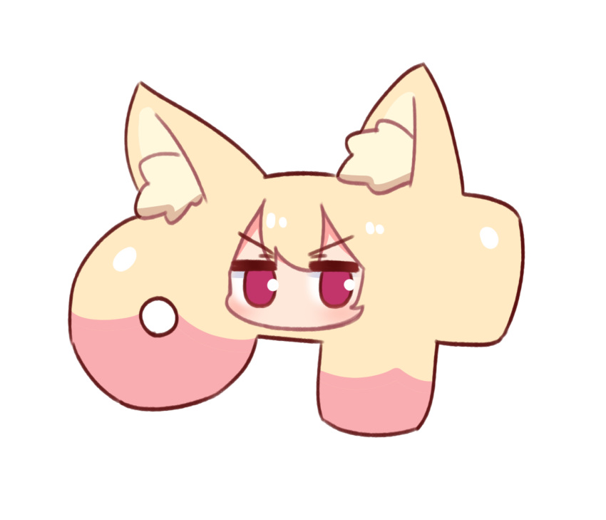 1girl, 64, animal_ear_fluff, animal_ears, blonde_hair, fox_ears, hair_between_eyes, highres