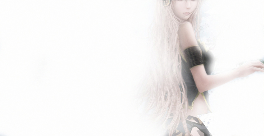 backlighting, bad_id, head_out_of_frame, headphones, lips, long_hair, megurine_luka, realistic