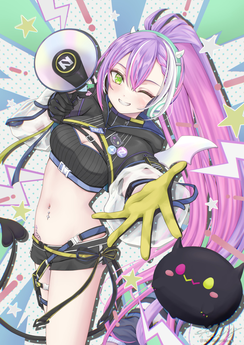 !, 1girl, absurdres, allymidorikawa, alternate_color, bandeau, bibi_(tokoyami_towa), black_bandeau