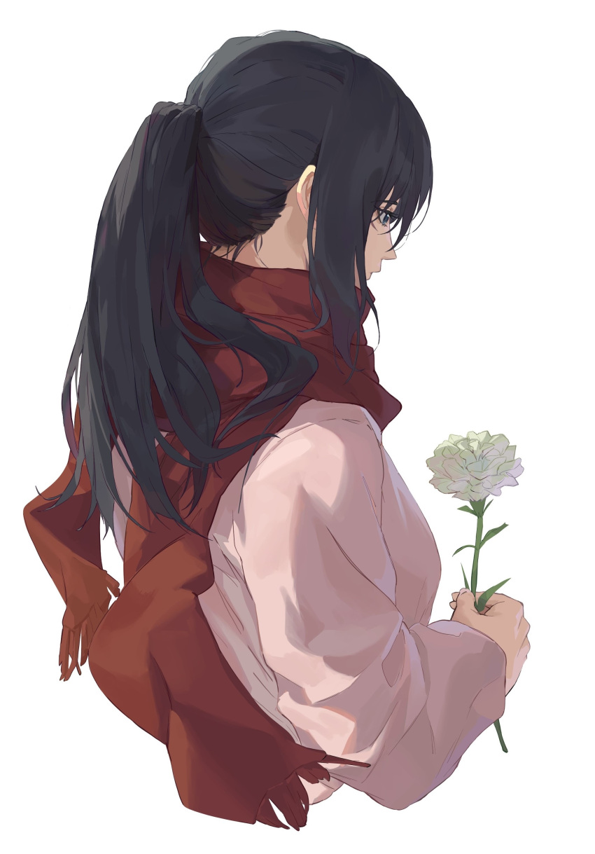 1girl, absurdres, black_hair, blue_eyes, closed_mouth, cropped_torso, darao_(daradara_suyaaa), expressionless