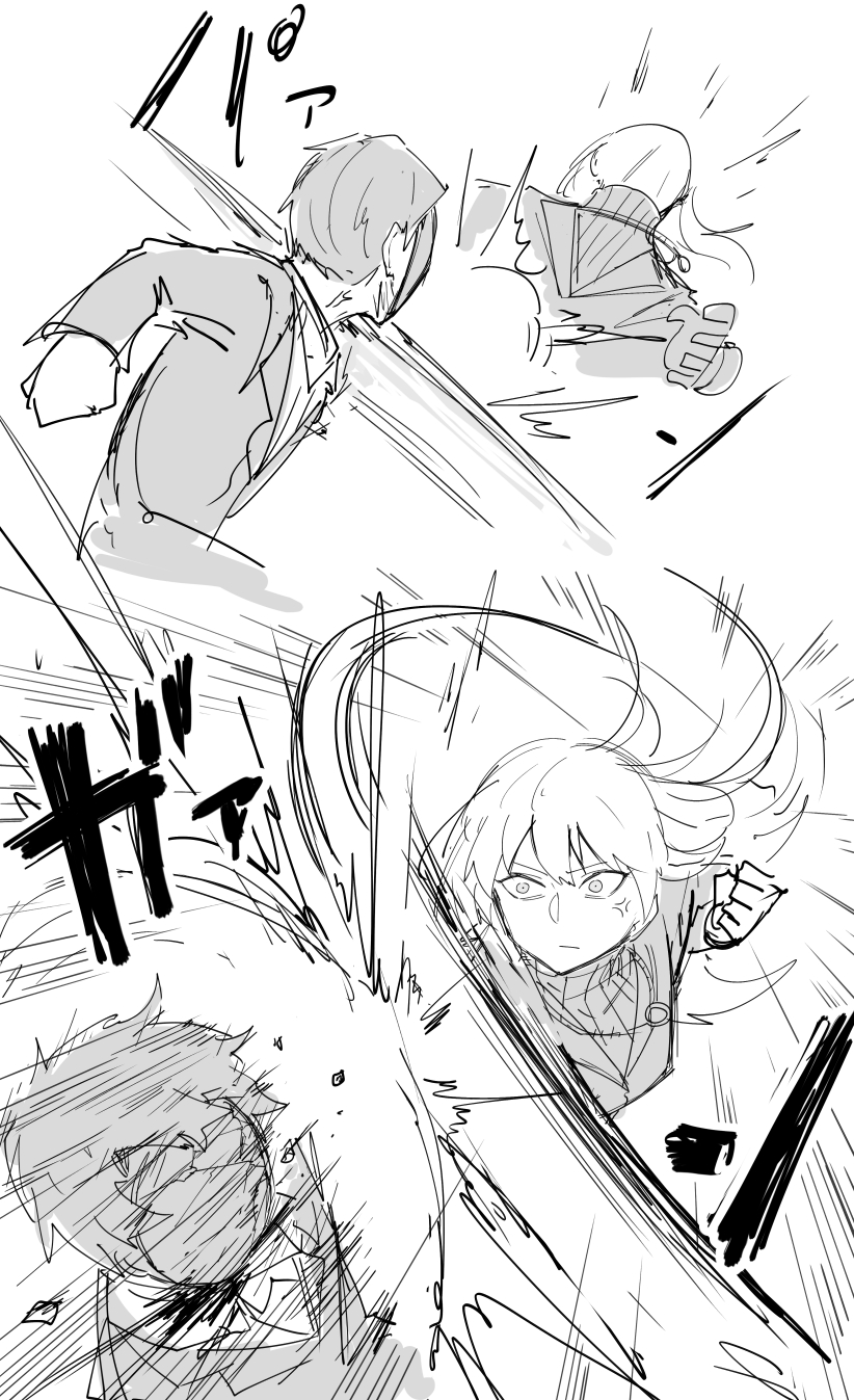 1boy, 1girl, angelica_(project_moon), anger_vein, blood, broken_mask, highres, jewelry