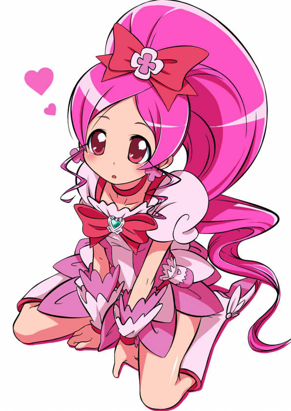 92, 92kuni92, cure_blossom, hanasaki_tsubomi, heartcatch_precure!, long_hair, magical_girl, pink_eyes