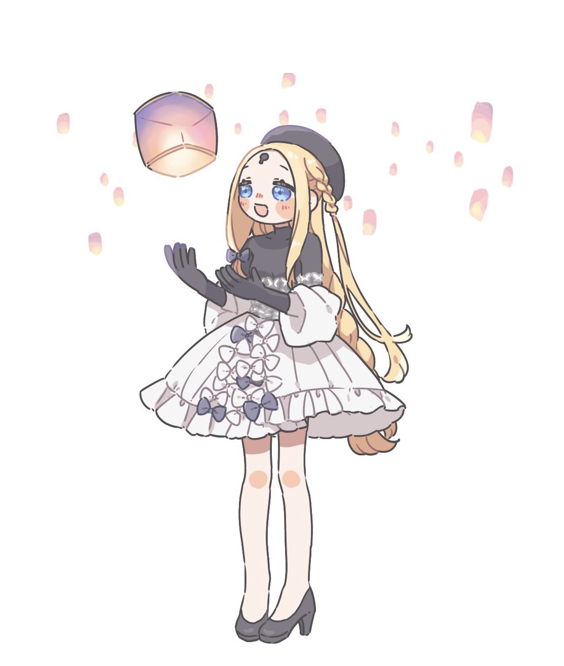 1girl, abigail_williams_(event_portrait)_(fate), abigail_williams_(fate), anko_omotimoti, blonde_hair, blue_eyes, blush, braid