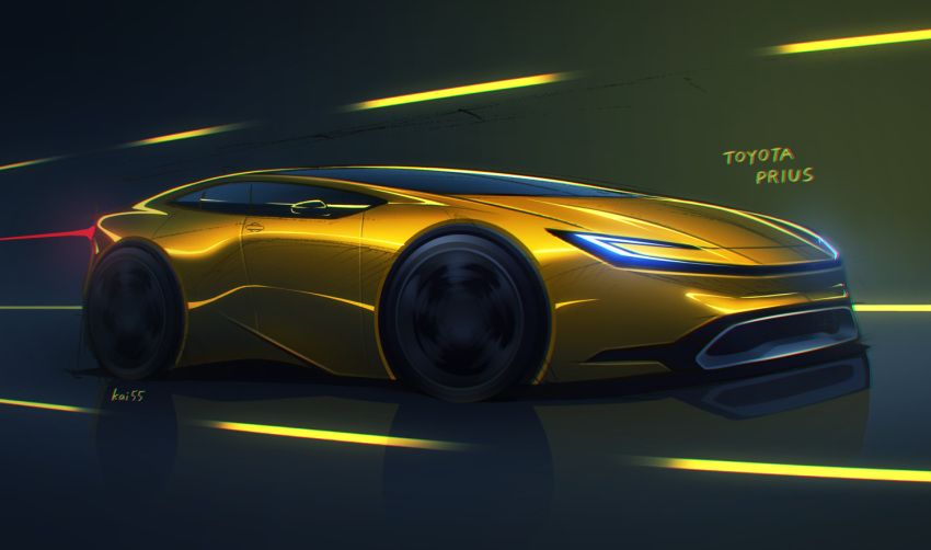 artist_name, car, glowing, kai55, light_trail, motion_blur, motor_vehicle, orange_car