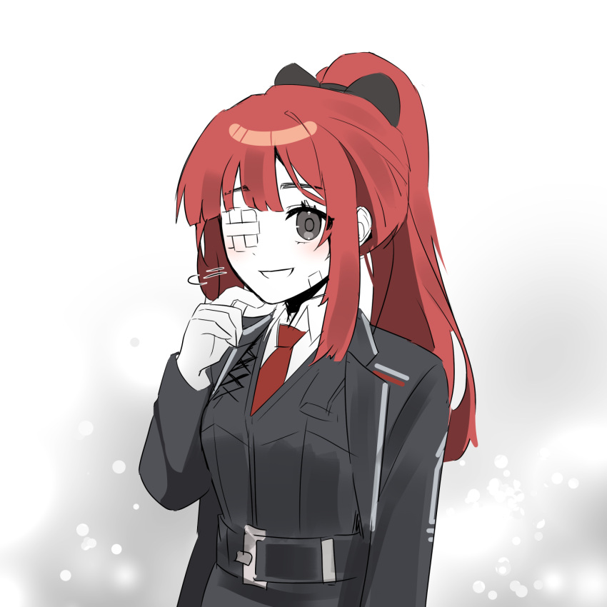 1girl, belt, black_belt, black_bow, black_eyes, black_pants, black_vest, bow