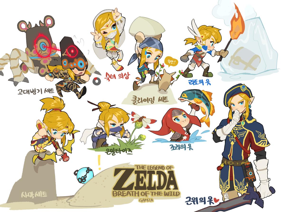 1boy, aiming, animal, aqua_eyes, arrow_(projectile), artist_name, bandana, blonde_hair