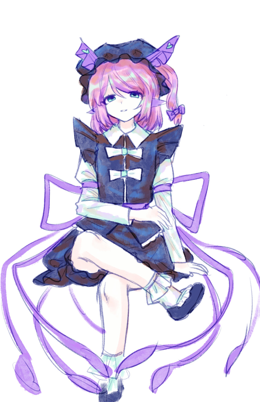 1girl, absurdres, bingkuaihei, black_hat, black_skirt, black_vest, bow, chinese_commentary