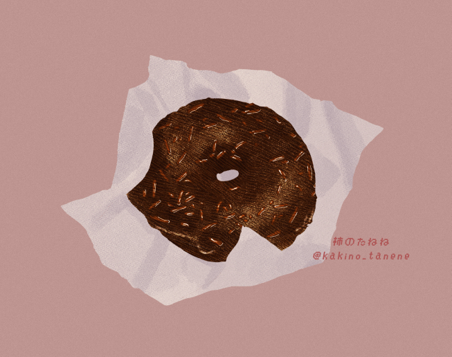 chocolate_doughnut, doughnut, food, food_focus, kakino_tanene, napkin, no_humans, original