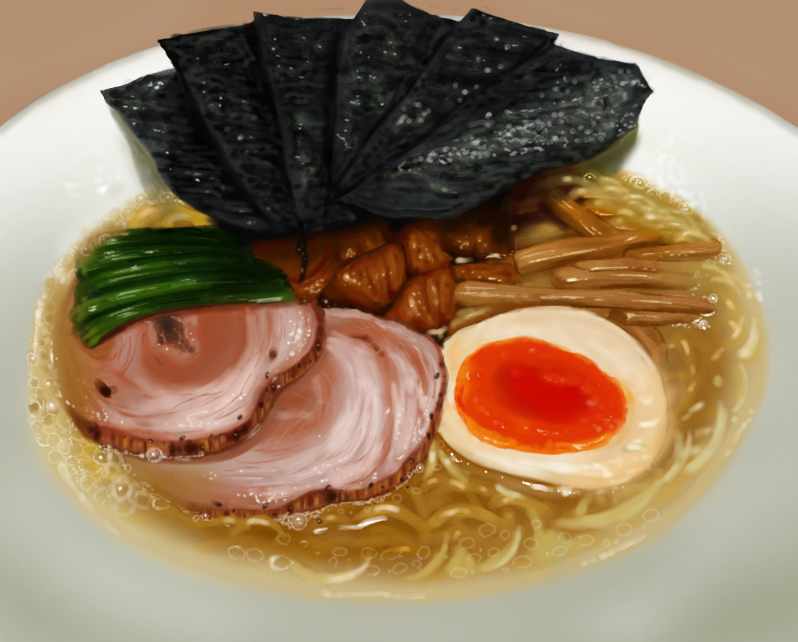 char-siu, egg_(food), food, food_focus, no_humans, noodles, original, ramen, seaweed, th6313