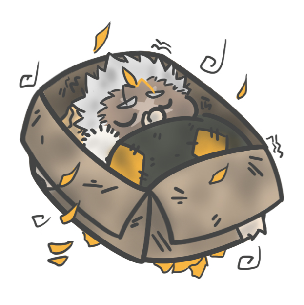 1boy, bidziil_(gyee), blonde_hair, box, buegnahrnc9m9lh, chibi, falling_leaves, gyee