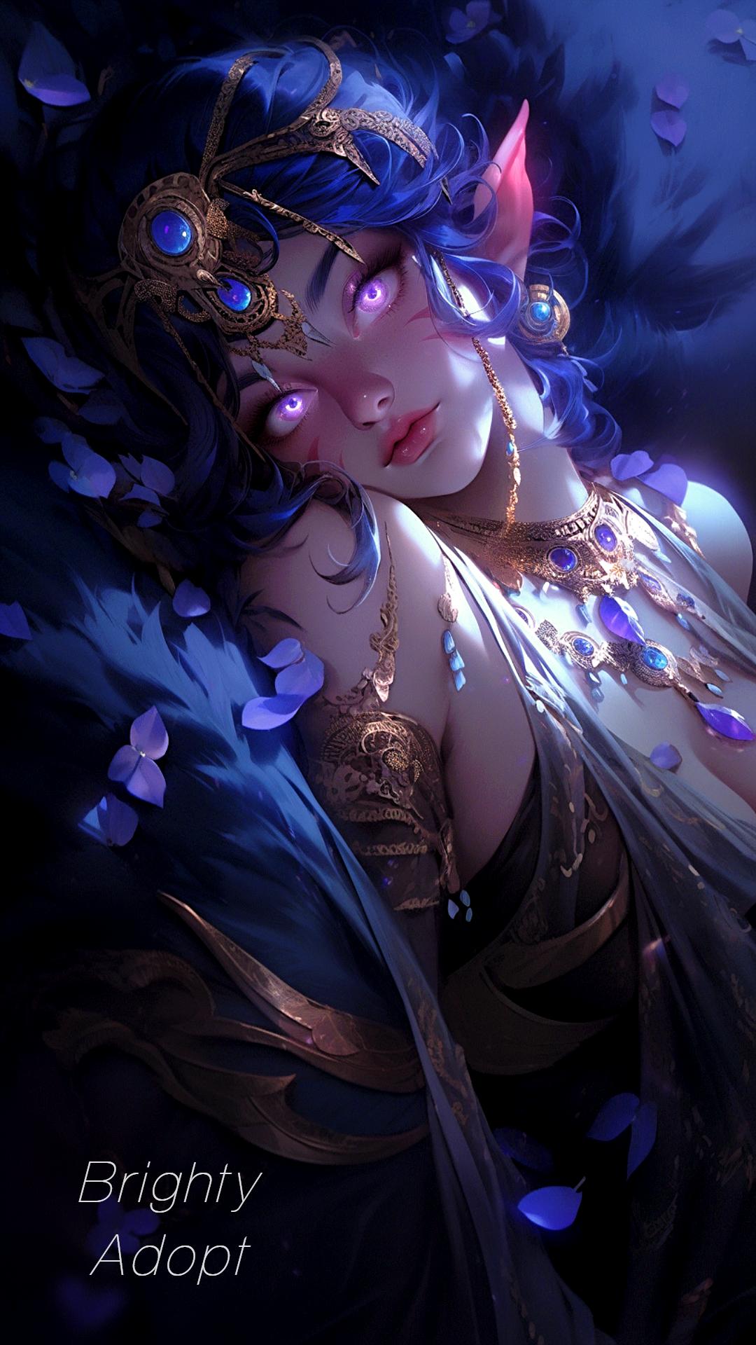 1girl, adoptable, ai-generated, beightideabase, lunar, lunar:_the_silver_star, moon, night_elf_(warcraft)