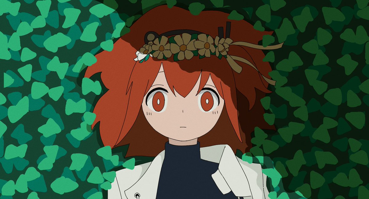 1girl, a.i._voice, adachi_rei, ashuu_(4syup), black_shirt, bright_pupils, closed_mouth, flower
