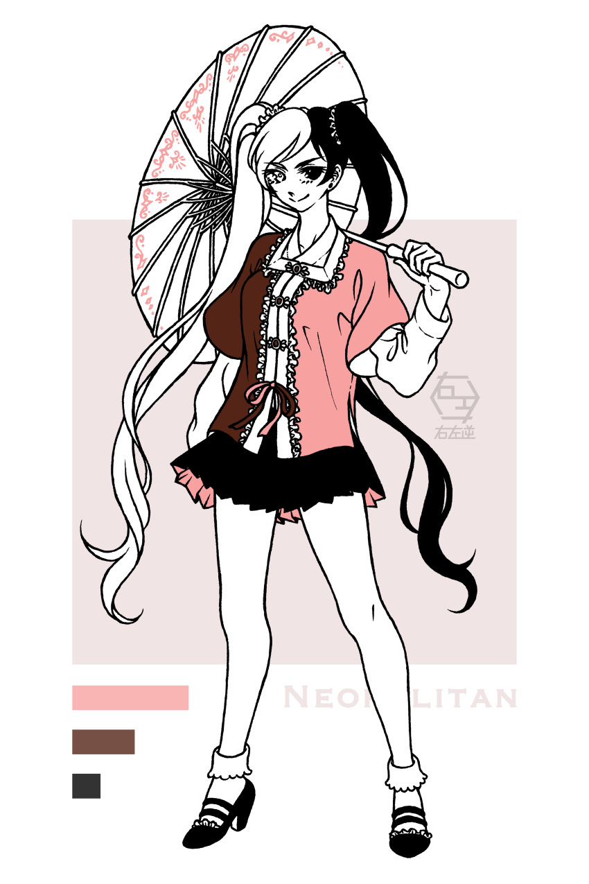 1girl, absurdres, alternate_costume, character_name, chinese_clothes, color_guide, fatrabbitr, full_body