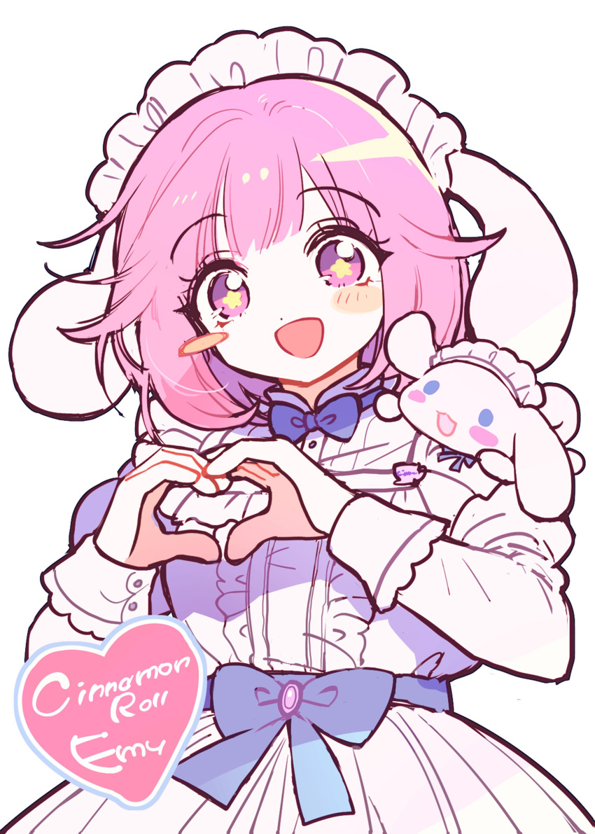1girl, absurdres, animal_ears, blush_stickers, cinnamoroll, dress, highres, jihecchi