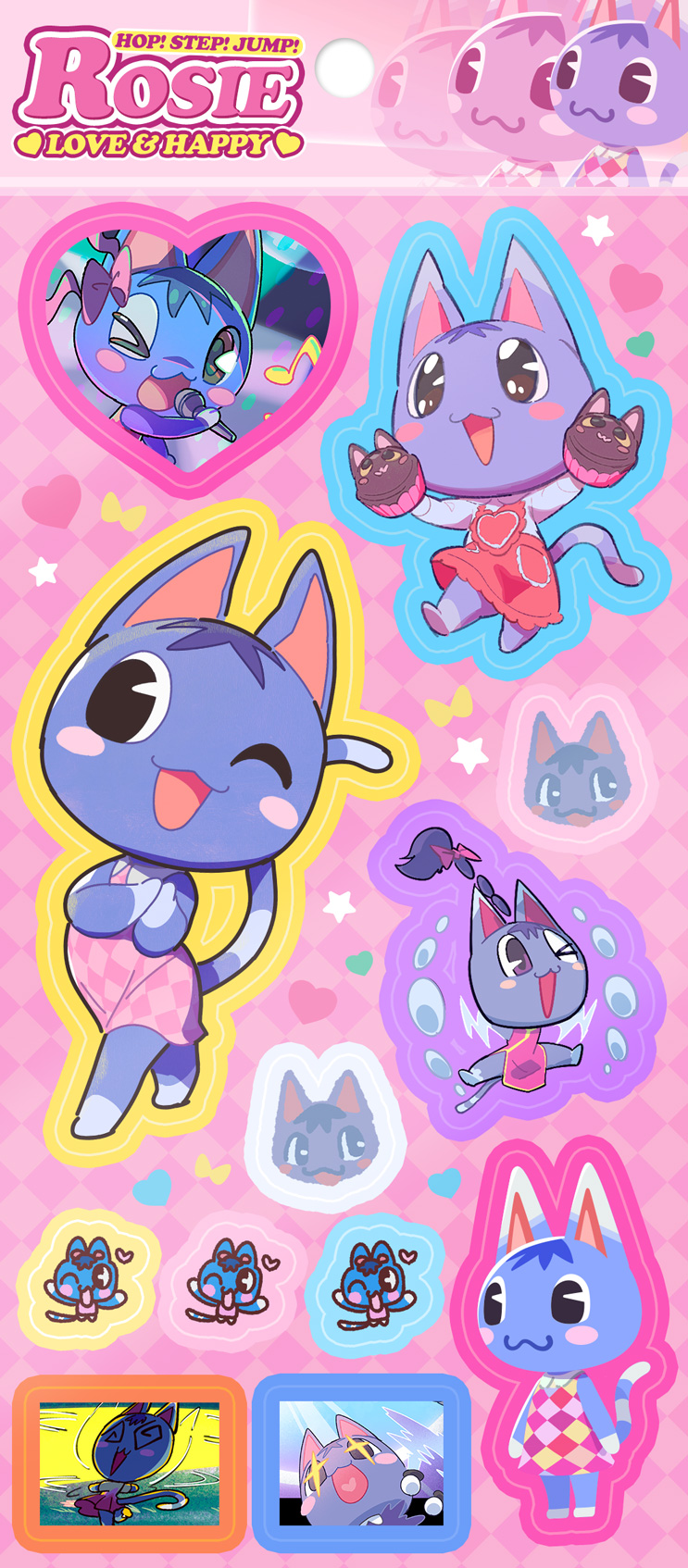 +_+, 1girl, :3, @_@, animal_crossing, animal_ears, blush_stickers, bow