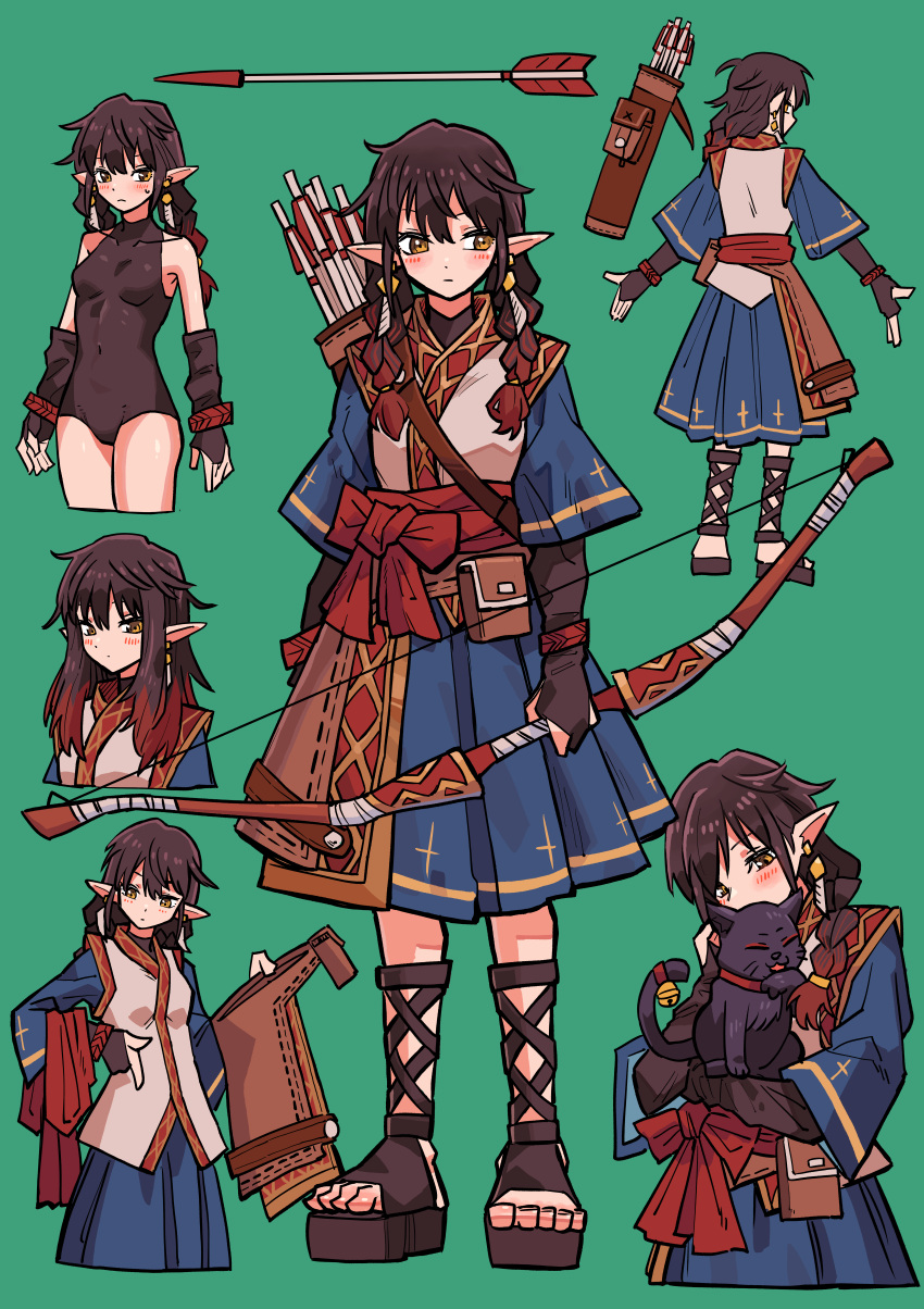 1girl, absurdres, bow, braid, brown_eyes, chieo, commission, commissioner_upload