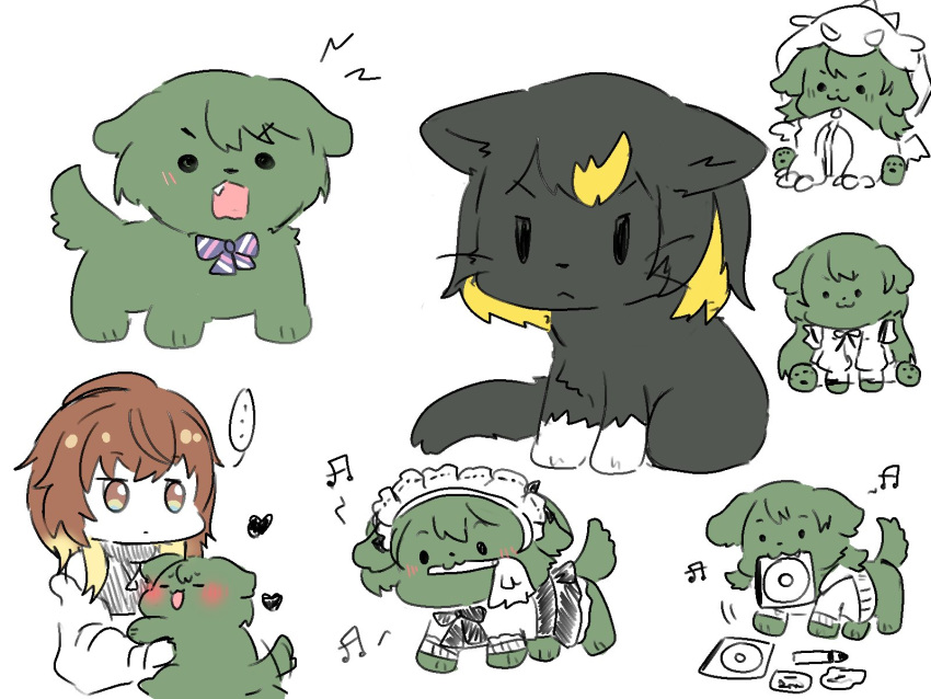 ..., 1girl, :3, aketa_mikoto, animal_costume, animalization, artisansg_lily, black_cat
