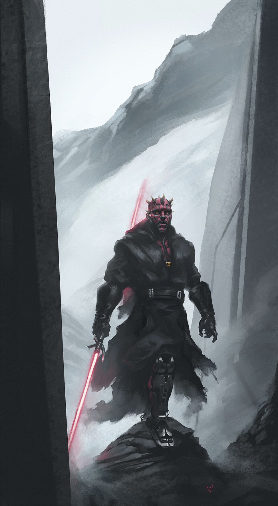 1boy, alien, alvarojh_art, armor, armored_boots, belt, black_robe, boots