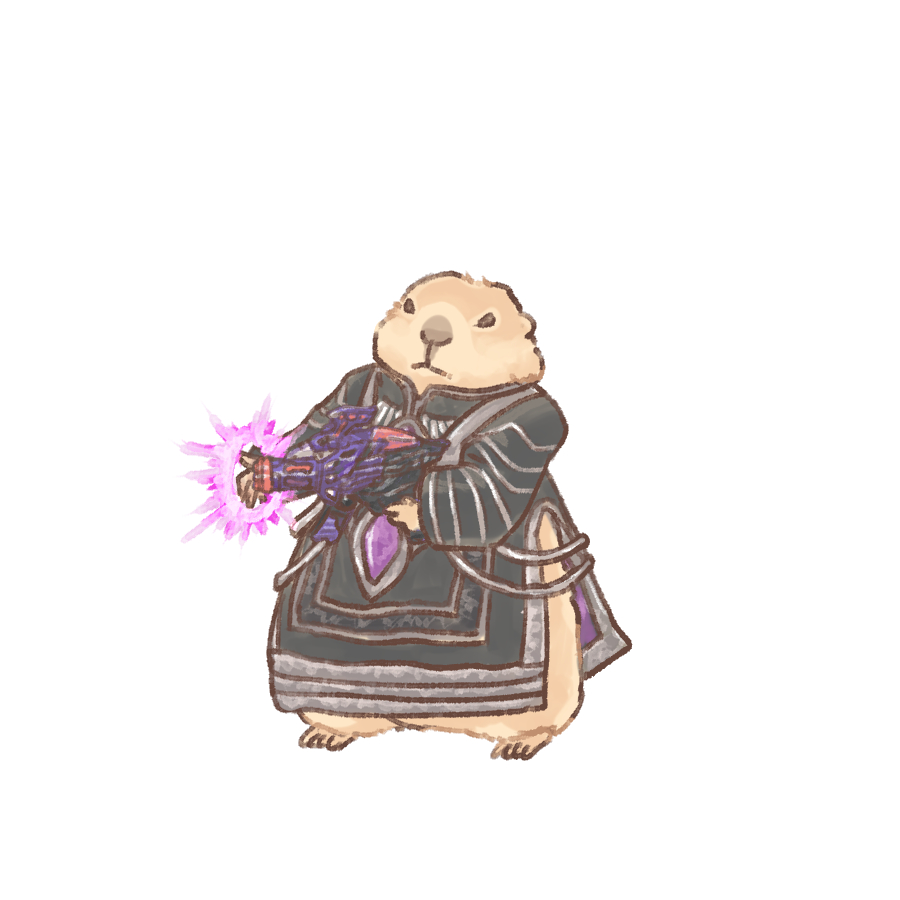 animal_focus, black_cloak, body_fur, brown_fur, cloak, cosplay, full_body, geartozinger, gun, henshin_pose, holding, holding_gun, holding_weapon, kikai_sentai_zenkaiger, prairie_dog, py0wwk, simple_background, solo, stacey_(zenkaiger), stacey_(zenkaiger)_(cosplay), super_sentai, weapon, white_background
